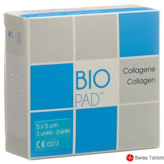 Biopad Collagen Pad Wundauflage 5x5cm 3 Stück buy online