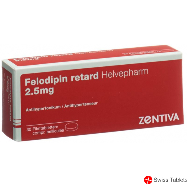 Felodipin Retard Zentiva 2.5mg 30 Stück buy online