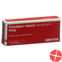 Felodipin Helvepharm Retard Filmtabletten 5mg 20 Stück