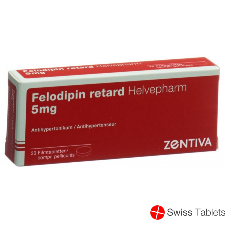 Felodipin Helvepharm Retard Filmtabletten 5mg 20 Stück buy online