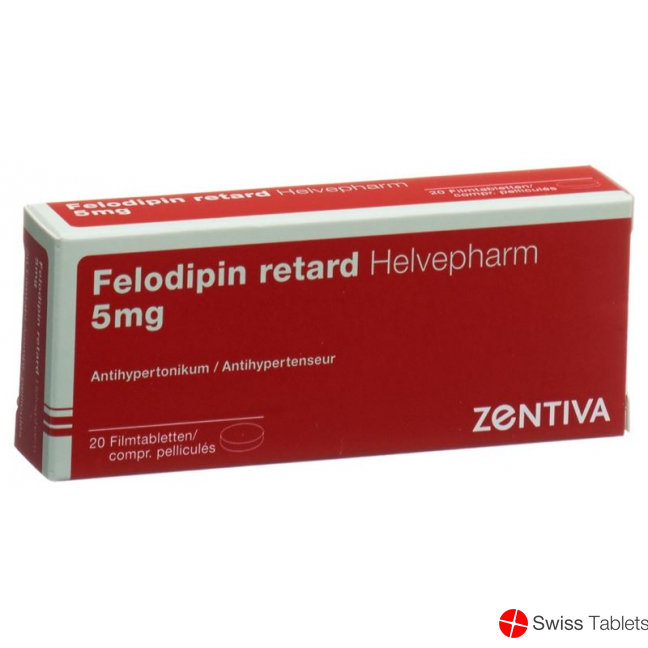 Felodipin Helvepharm Retard Filmtabletten 5mg 20 Stück buy online