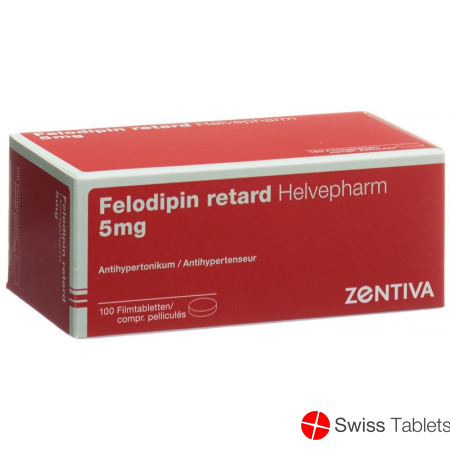 Felodipin Helvepharm Retard Filmtabletten 5mg 100 Stück buy online