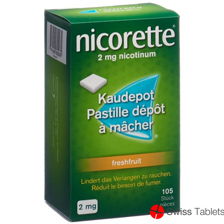 Nicorette Freshfruit 2mg 105 Kaugummi buy online