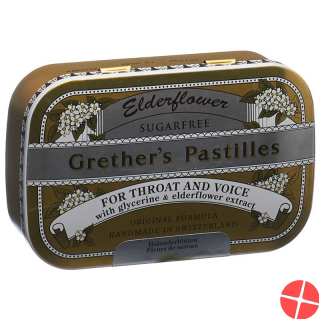 Grether’s Pastilles Elderflower Zuckerfrei Dose 110g