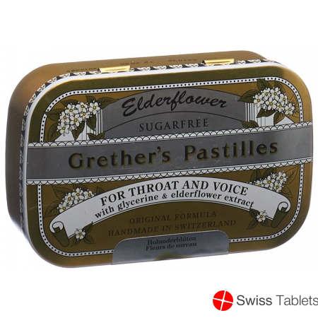 Grether’s Pastilles Elderflower Zuckerfrei Dose 110g buy online