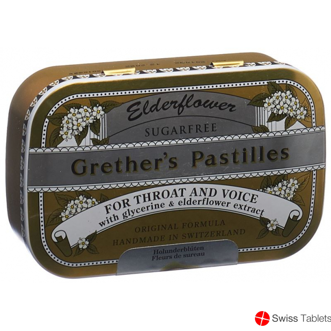 Grether’s Pastilles Elderflower Zuckerfrei Dose 110g buy online