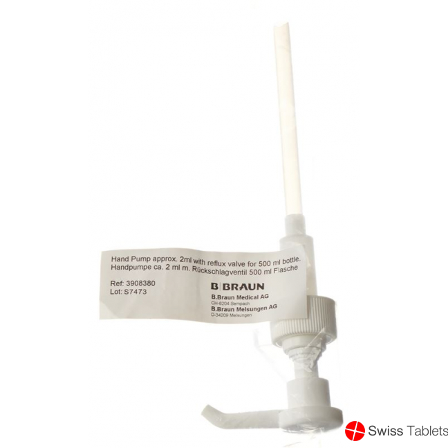 Braun Handpumpe Dosierung ca. 2ml mit Rückschlagventil für 500ml Flasche buy online