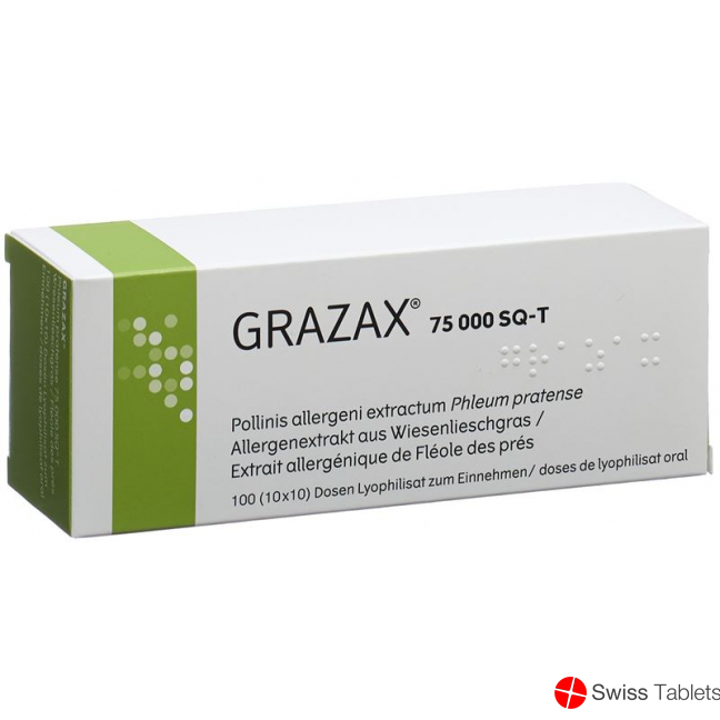 Grazax Lyophilisat Oral 75000 Sq-t 100x1 Dos buy online