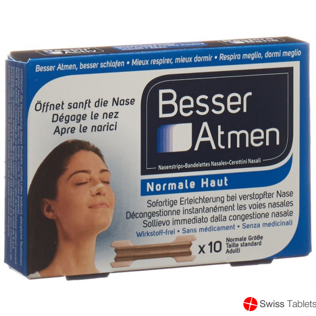 Besser Atmen Nose Strips Beige Normal 10 pieces buy online