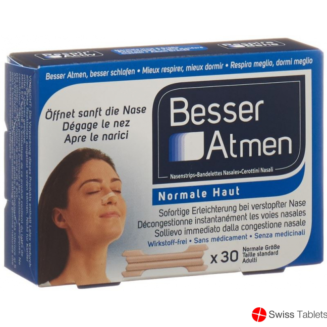 Besser Atmen Nose Strips Beige Normal 30 pieces buy online