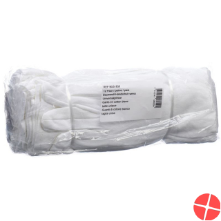 Salzmann cotton gloves white one size 12 pairs