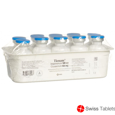 Tienam Trockensubstanz 500mg i.v. Ampullen 10 Stück buy online