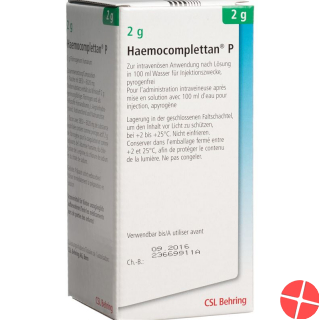 Haemocomplettan P Trockensubstanz 2g i.v. Flasche