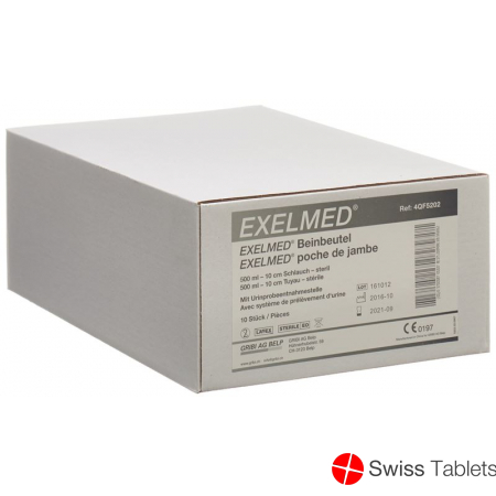 Exelmed Set 10x Beinbeut 500ml 10cm +1 Paa Halteba buy online