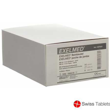 Exelmed Set 10x Beinbeut 500ml 6cm +1 Paa Haltebae buy online