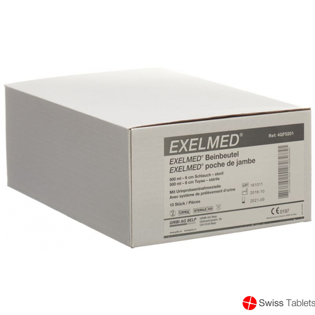 Exelmed Set 10x Beinbeut 500ml 6cm +1 Paa Haltebae buy online