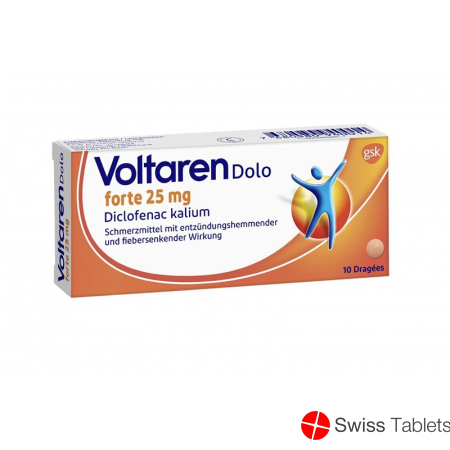 Voltaren Dolo Forte 25mg 10 Dragées buy online