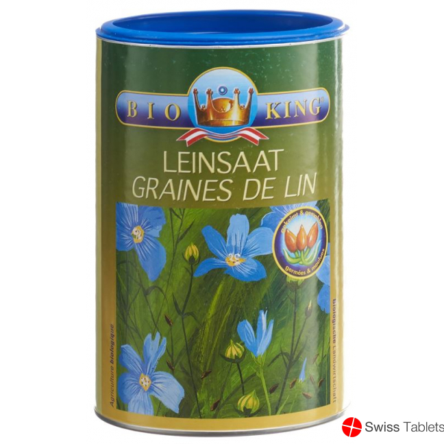 Bio King Leinsaat Gekeimt & Gemahlen 450g buy online