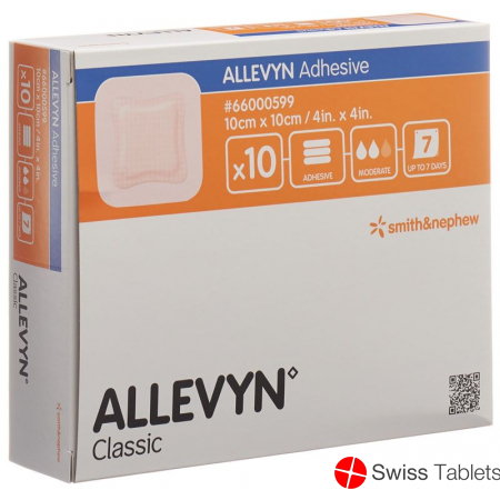 Allevyn Adhesive Wundkompressen 10x10cm 10 Stück buy online