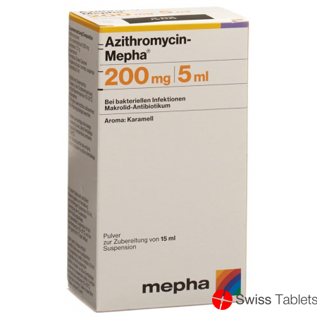 Azithromycin Mepha Suspension 200mg/5ml 15ml buy online