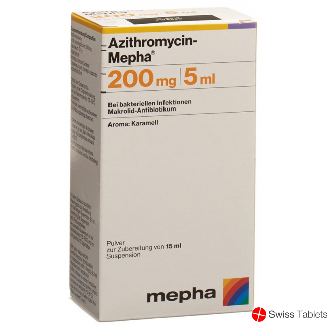 Azithromycin Mepha Suspension 200mg/5ml 15ml buy online