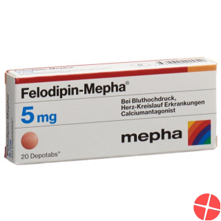 Felodipin Mepha Depotabs 5mg 20 Stück