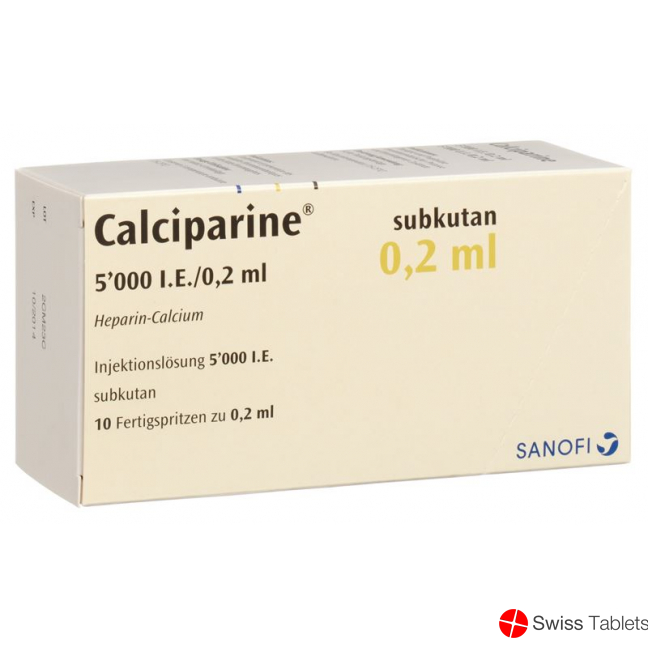 Calciparine 5000 E/0.2ml S.c. 10 Fertigspritzen 0.2ml buy online