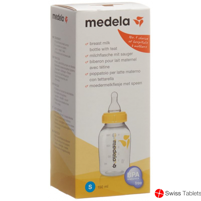 Medela Milchflasche mit Sauger 150ml S buy online