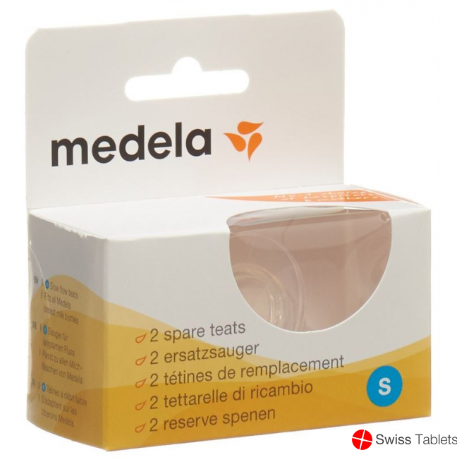 Medela Ersatzsauger 2 Stück mit schwachem Fluss Grösse S buy online