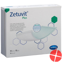 Zetuvit Plus Absorptionsverband 10x10cm 10 Stück
