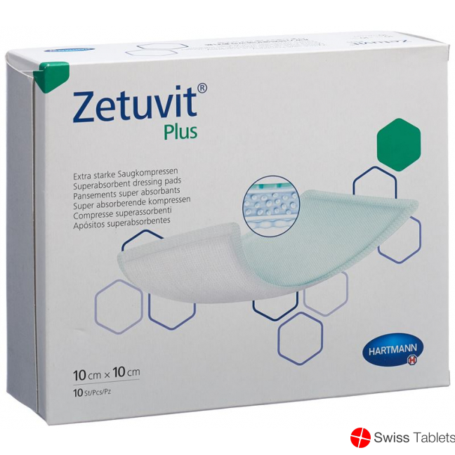 Zetuvit Plus Absorptionsverband 10x10cm 10 Stück buy online