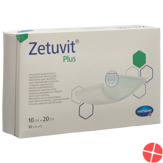 Zetuvit Plus Absorptionsverband 10x20cm 10 Stück