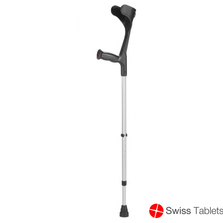 Sahag Krücken Hartgriff Alu Schw -135kg 1 Paar buy online