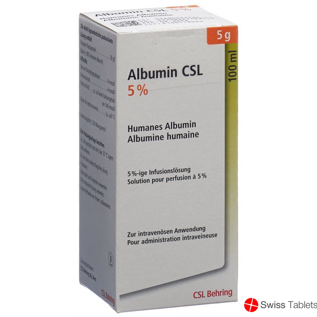 Albumin Csl Infusionslösung 5% 100ml buy online