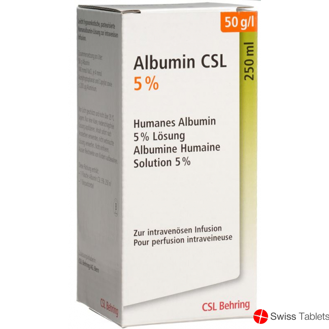 Albumin Csl Infusionslösung 5% 250ml buy online