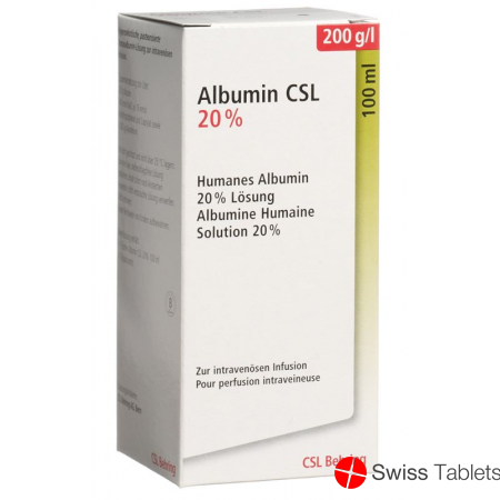 Albumin Csl Infusionslösung 20% 100ml buy online