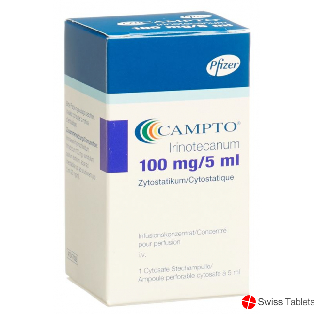 Campto Infusionskonzentrat 100mg/5ml Cytosafe 5ml buy online
