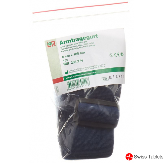 Tobler arm strap 6cmx180cm blue buy online