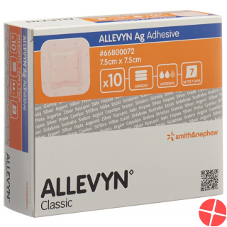 Allevyn Ag Adhesive Wundkompressen 7.5x7.5cm 10 Stück