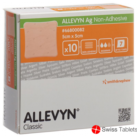 Allevyn Ag Non-Adhesive Wundkompressen 5x5cm 10 Stück buy online