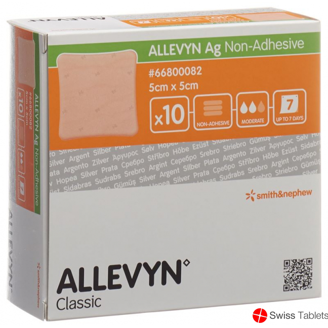 Allevyn Ag Non-Adhesive Wundkompressen 5x5cm 10 Stück buy online