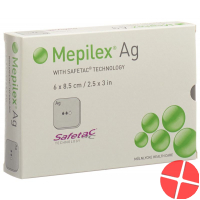 Mepilex Ag Schaumverband Safetac 6x8.5cm Sil 5 Stück