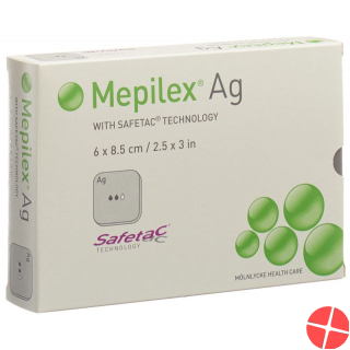 Mepilex Ag Schaumverband Safetac 6x8.5cm Sil 5 Stück