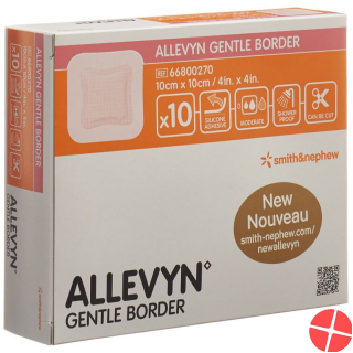 Allevyn Gentle Border Wundverband 10x10cm 10 Stück