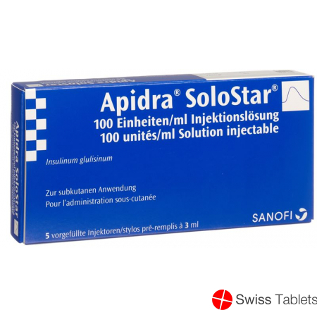 Apidra Solostar Injektionslösung 5 Fertigpen 3ml buy online
