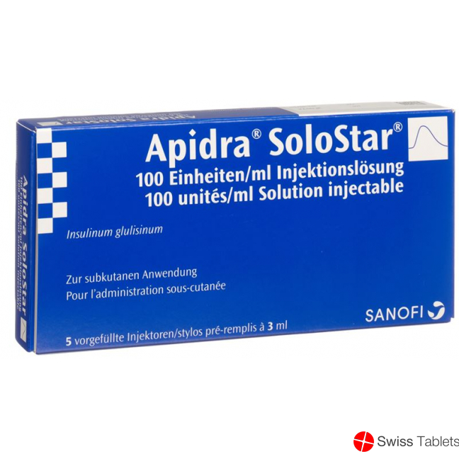 Apidra Solostar Injektionslösung 5 Fertigpen 3ml buy online