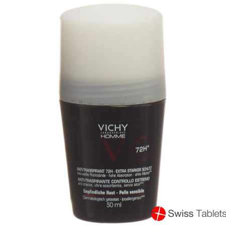 Vichy Homme Anti-Transpirant 72H Extra Strong Protection Roll-On 50ml buy online