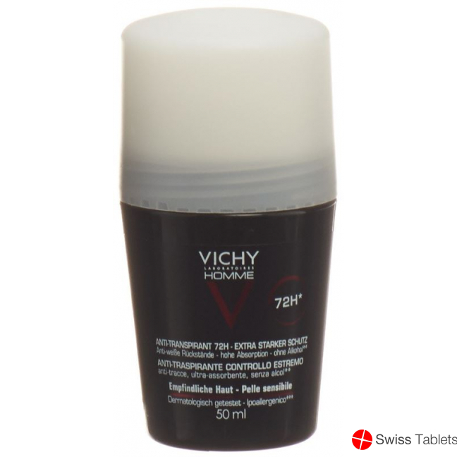 Vichy Homme Anti-Transpirant 72H Extra Strong Protection Roll-On 50ml buy online