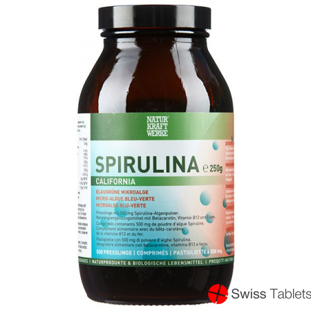 NaturKraftWerke Spirulina California Tabletten 500mg 500 Presslinge buy online