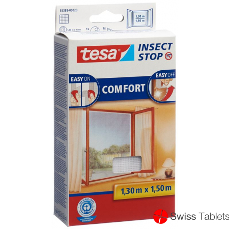 Tesa Insect Stop Comfort Fliegengitter für Fenster 1.3x1.5m Weiss buy online